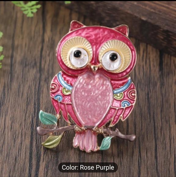 Cute Owl Brooch Enamel Alloy Elegant Fashion Accessory for Women Creative - Picture 1 of 1